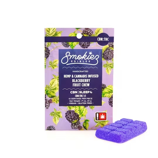 Blackberry Fruit Chew 100mg1:1 Thc:cbn